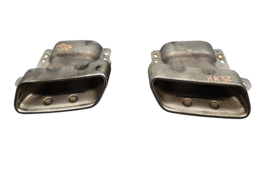 10-17 Mercedes GL450 Rear Left & Right Side Bumper Exhaust Muffler Tips Oem