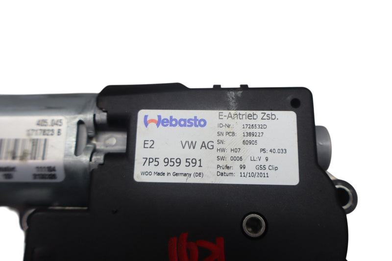 Load image into Gallery viewer, 12-18 Audi A7 S7 RS7 Quattro C7 Sunroof Sun Roof Electric Motor 7P5959591 Oem
