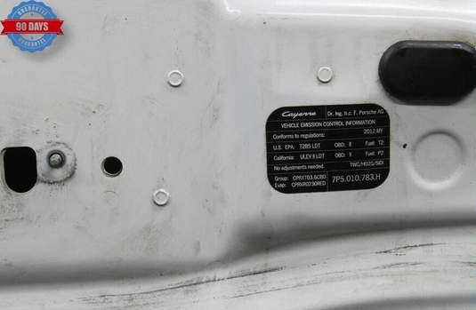 11-14 Porsche Cayenne 958 Hood Bonnet Cover Panel Assembly White Oem