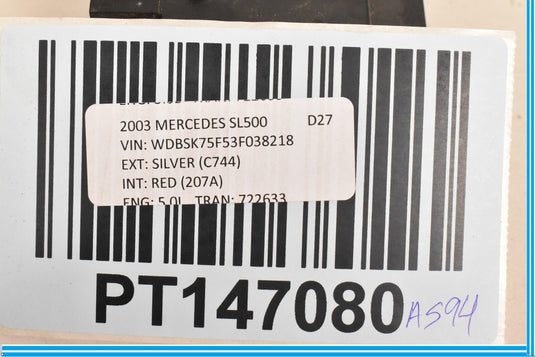 03-06 Mercedes SL500 SL600 R230 Seat Belt Tensioner Sensor Module Unit Oem
