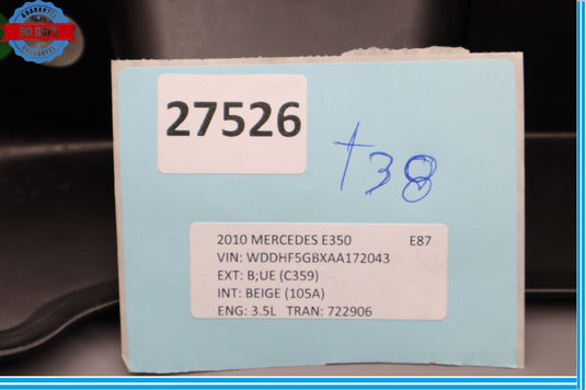 10-16 Mercedes E350 E550 W212 Rear Trunk Tailgate Trim Cover Sill Oem