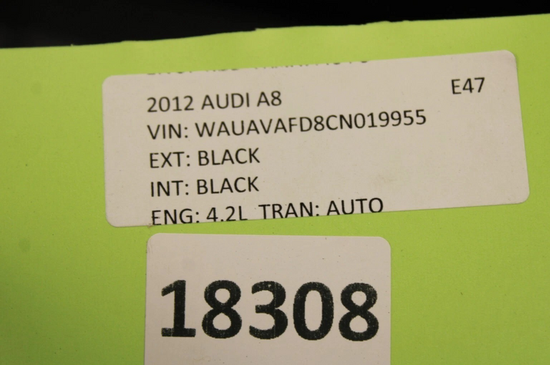 Load image into Gallery viewer, 11-17 Audi A8 Quattro Front Right Passenger Side Interior Door Panel Black Oem
