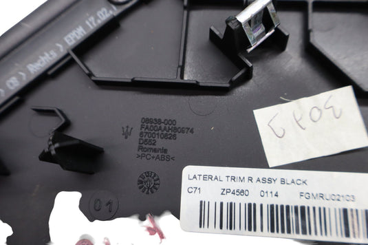 14-20 Maserati Ghibli Front Dash Right Passenger Side End Cap Trim Cover Oem