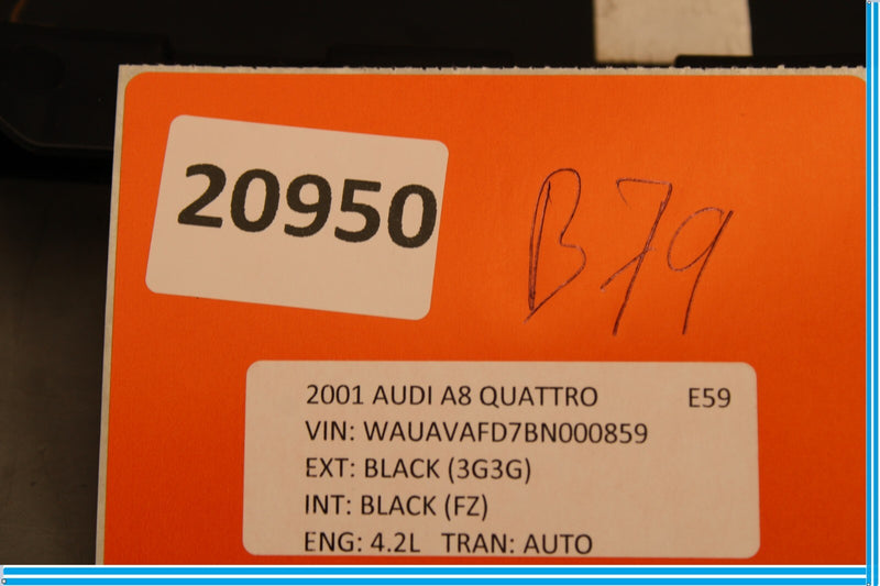 Load image into Gallery viewer, 11-18 Audi A8 Rear Left Driver Exterior Door B Pillar Molding Trim Black Oem
