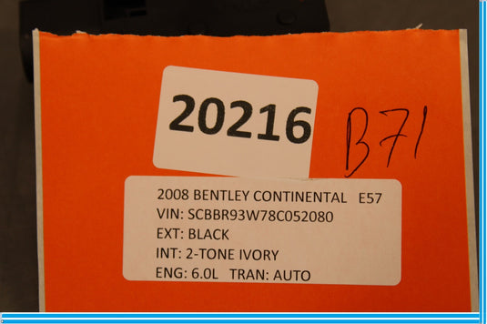 03-12 Bentley Continental Yaw Turn Rate Sensor Module Oem