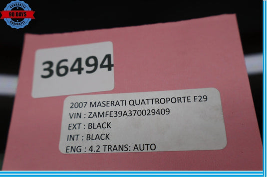 03-13 Maserati Quattroporte M139 Rear Left Side Door Window Glass 83744800 OEM