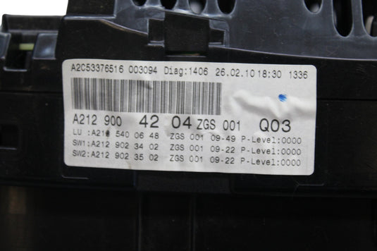 10-16  Mercedes W212 E350 CLS550 Speedometer Instrument Cluster Gauge Oem