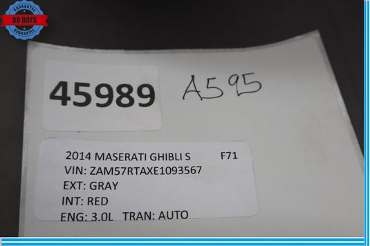 14-21 Maserati Ghibli S Power Distribution Fuse Relay Box Switch Panel Oem
