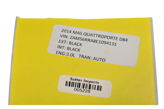 14-20 Maserati Quattroporte Rear Left Driver Side Trunk Quarter Trim Cover OEM
