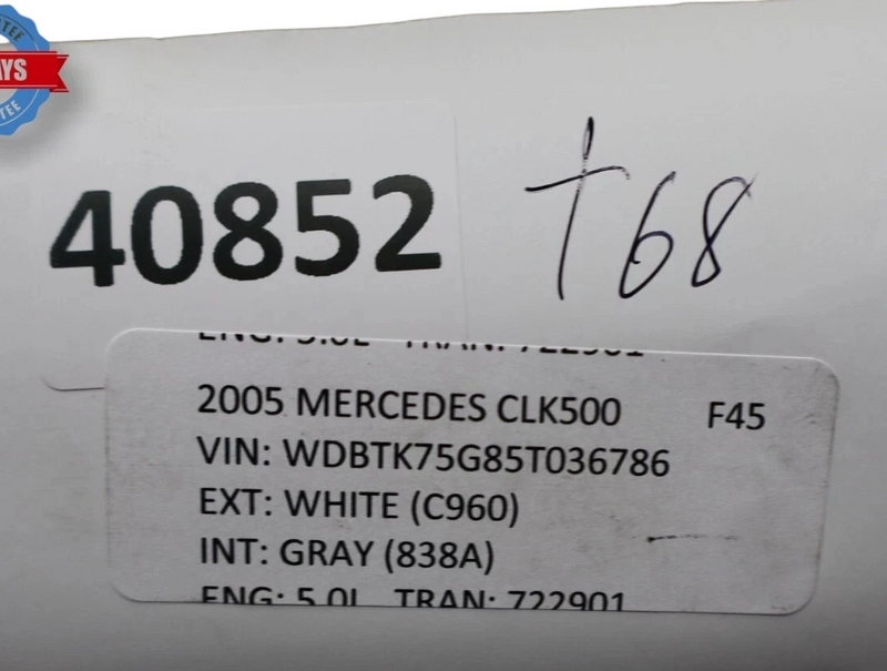 Load image into Gallery viewer, 03-05 Mercedes CLK500 Convertible Rear Right Passenger Door Panel Trim Cover Oem
