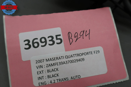 03-13 Maserati Quattroporte M139 Front Left Side Seat Belt Buckle Black Oem