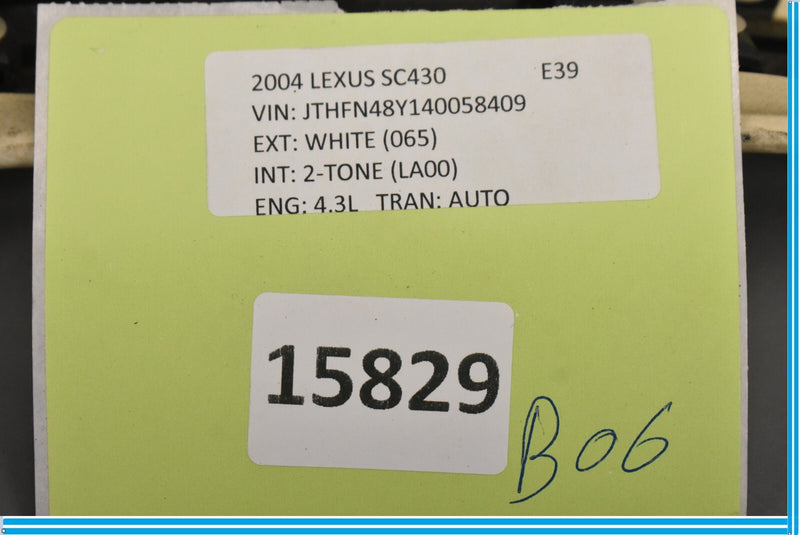 Load image into Gallery viewer, 02-10 Lexus SC430 Rear Right Passenger Side Roof Top Quarter Trim ECRU Oem
