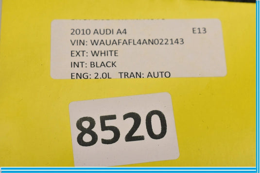 09-16 Audi A4 Front Dashboard Compartment Storage Glove Box 8K1857035 OEM
