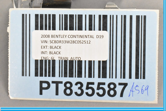 2008 Bentley Continental Front Left Driver Seat Frame Cover Chrome 3W8881809 Oem