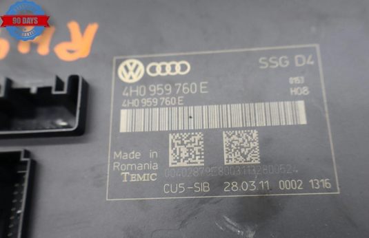 11-18 Audi A8 Quattro S8 Front Right Passenger Side Seat Control Module Unit Oem