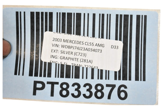 00-06 Mercedes CL55 AMG Left Driver Lower Seat Track Rail W/ Motor 2158200542