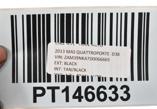 09-13 Maserati Quattroporte Front Left Lower Bottom Seat Rail Frame Black Oem