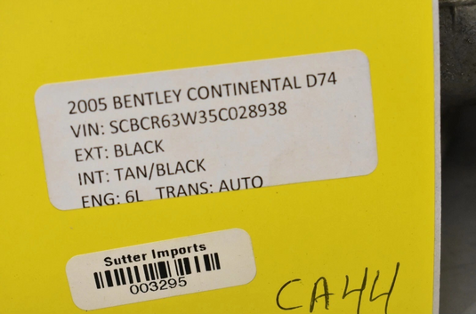 03-12 Bentley Continental Front Right Side Upper Control Arm Strut Mount Set Oem