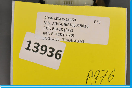 07-12 Lexus LS460 Front Right Passenger Seat Adjustment Control Switch Oem