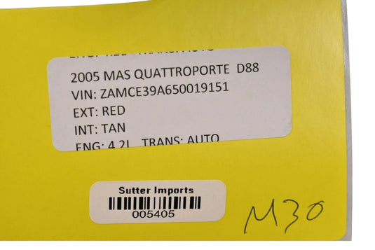 05-08 Maserati Quattroporte Right Passenger Side Rear View Mirror Assembly OEM