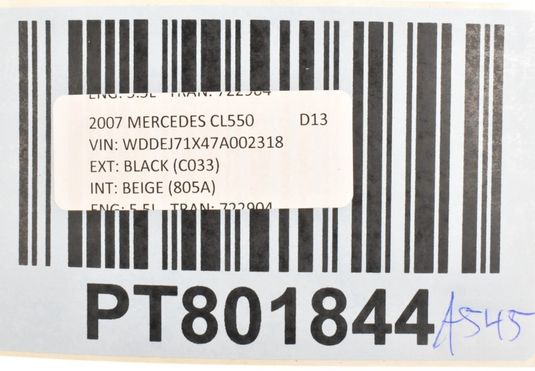 07-14 Mercedes CL550 CL600 Center Dash Dashboard AC A/C Air Vent W/Clock Oem