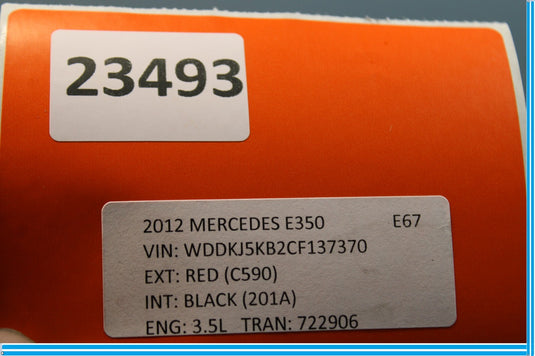10-17 Mercedes E350 E550 W207 Rear Bumper Reinforcement Impact Crash Bar Oem