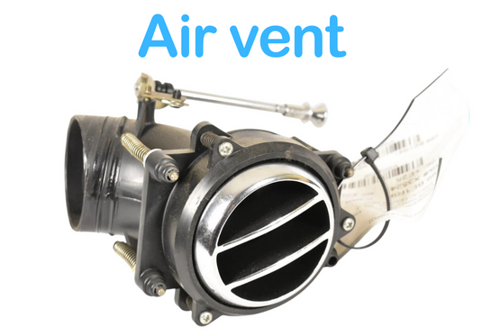 1991 Bentley Turbo R Front Right Side Dash Board Air vent Chrome W/ Trim OEM