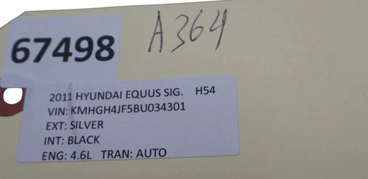 11-13 Hyundai Equus Headlight Wiper Steering Column Control Switch Assembly Oem