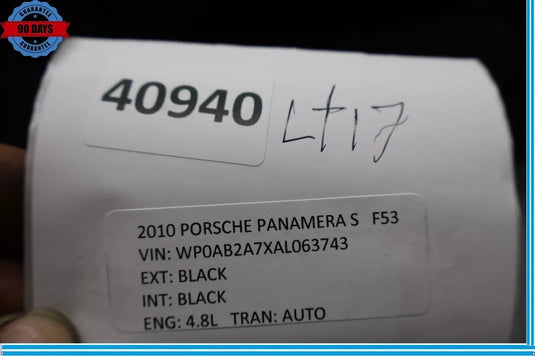 10-13 Porsche Panamera Tailgate Liftgate Lower Trim Cover Panel & Lamp Gray Oem