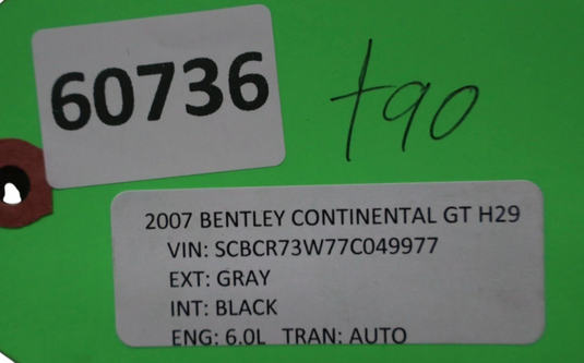 03-12 Bentley Continental GT GTC Front Left Driver Side Door Step Sill Plate Oem