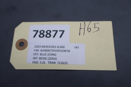03-08 Mercedes R230 SL500 SL550 Aux Auxiliary Water Pump 2308350264 Oem