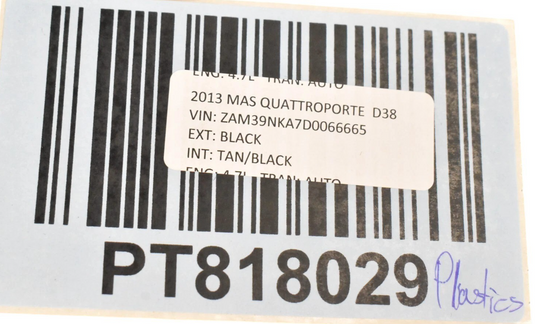 03-13 Maserati Quattroporte Rear Right Passenger Window Weather Strip Seal Oem