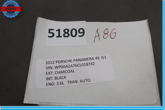 10-16 Porsche Panamera Front Left Side A Pillar Trim Cover Panel Oem