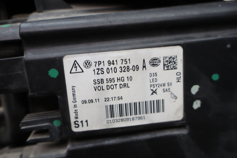 Load image into Gallery viewer, 11-14 Volkswagen Touareg Left Driver Side Headlight Xenon LED AFS 7P1941751 Oem
