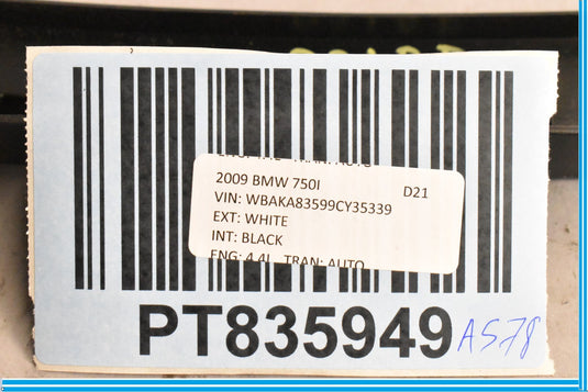 09-15 BMW 750i 750Li F01 F02 Rear Right Door Window Sun Shade Adapter Plate Oem