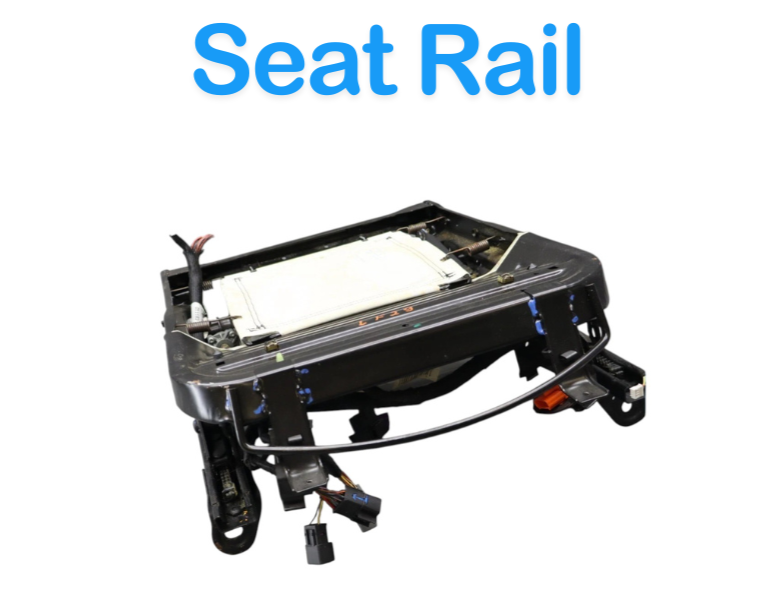 Load image into Gallery viewer, 03-13 Maserati Quattroporte S Front Left Side Seat Rail Frame W/Motors OEM
