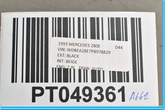 86-95 Mercedes E320 300CE 300E W124 Rear Dome Light Lamp Switch 1248209810 Oem