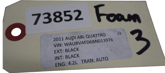 11-14 Audi A8 A8 Quattro Front Bumper Reinforcement Energy Absorber Foam Oem
