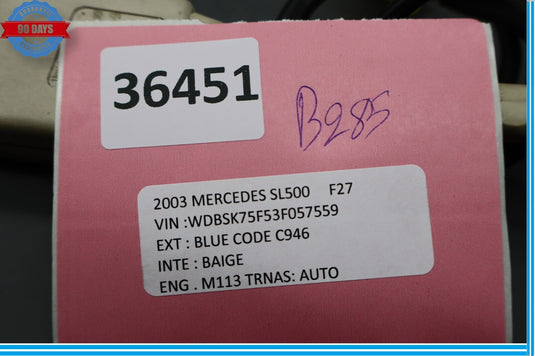 03-06 Mercedes R230 SL500 SL55 AMG Front Right Side Seat Belt Buckle Oem