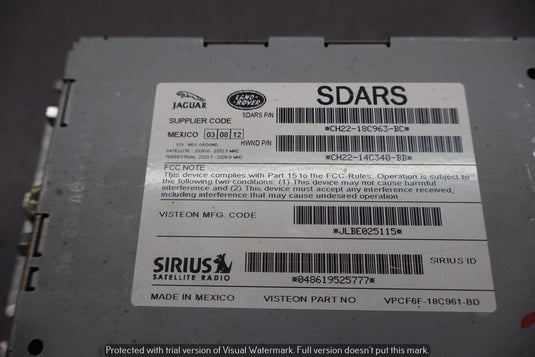 12-13 Range Rover Evoque Sirius Satellite Radio Receiver Module CH2218C963BC Oem