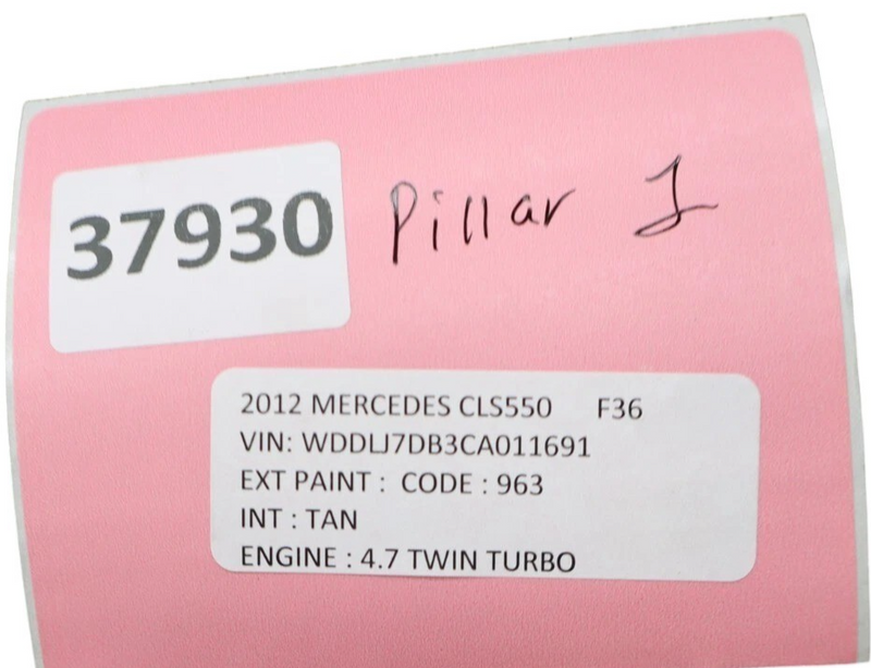 Load image into Gallery viewer, 12-14 Mercedes CLS550 CLS63 W218 Front Left Driver Side A-Pillar Trim Cover Oem
