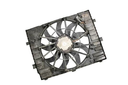 11-18 Porsche Cayenne Hybrid Engine Cooling Fan Motor Assembly Shroud Oem
