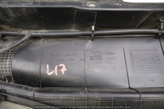 09-14 Hyundai Genesis Front Windshield Wiper Cover Cowl Grille Panel Oem