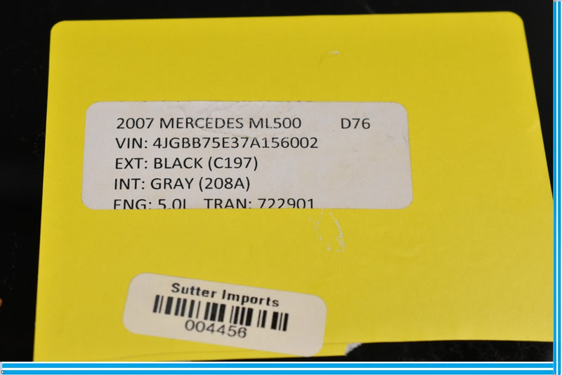 Load image into Gallery viewer, 06-11 Mercedes S550 ML500 ML63 AMG Rear Left Driver Quarter Window Glass Oem
