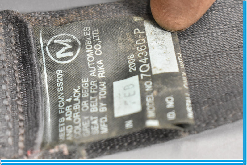 Load image into Gallery viewer, 2007-2009 LEXUS LS460 LS460L LS600 FRONT LEFT DRIVER SEAT SEATBELT BLACK OEM

