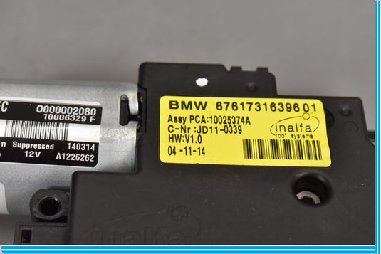 12-15 BMW E84 X1 Upper Panoramic Sliding Sunroof Moonroof Roof Drive Motor Oem