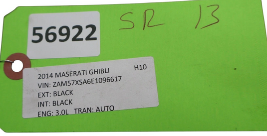 14-22 Maserati Ghibli Front Right Passenger Side Seat Rail Track W/ Motors Oem