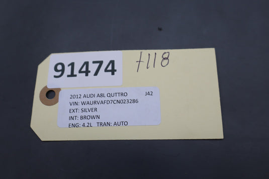 11-17 Audi A8 A8L Quattro Front Right Passenger Side Seat Switch Trim Cover Oem