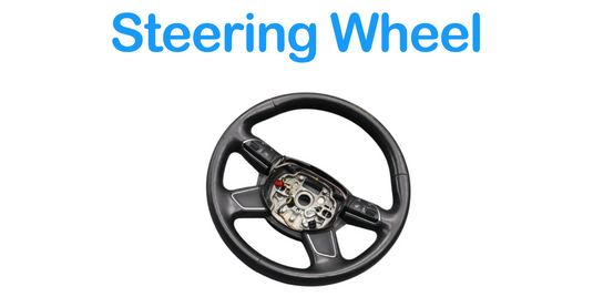 12-18 Audi A6 4 Spoke Steering Wheel W/ Control Switches Black Oem