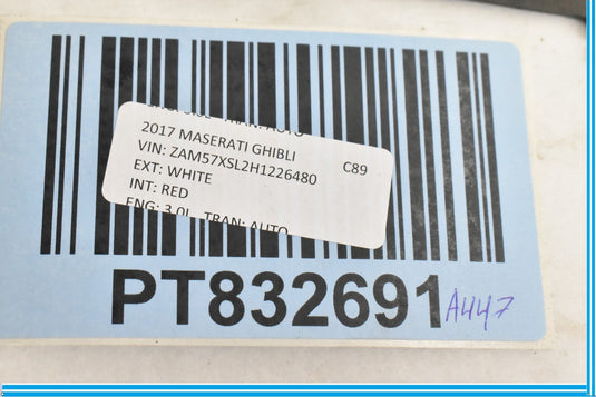 2014 - 2021 MASERATI GHIBLI FRONT RIGHT UNDER WINDSHIELD COWL TRIM OEM 670010524